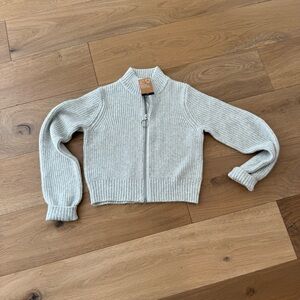 NWT Grey Zip Up Cardigan